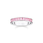 Heritage Pink Pave Silver Band Ring | THOMAS SABO Australia