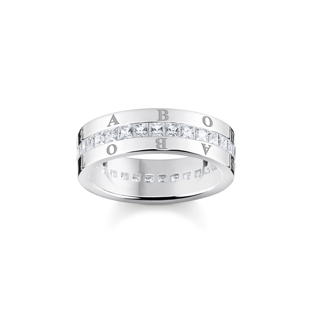 Band ring white stones pavé silver | THOMAS SABO Australia