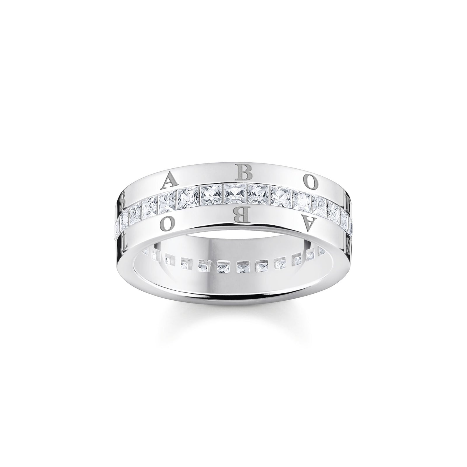 Band ring white stones pavé silver | THOMAS SABO Australia