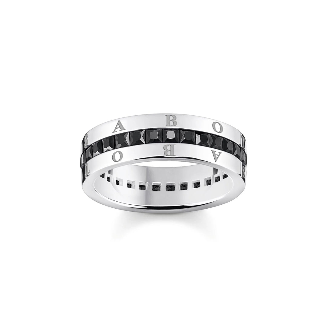 Heritage Black Wide Band Ring | THOMAS SABO Australia