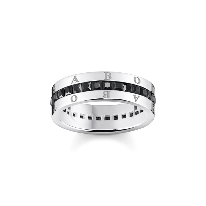Heritage Black Wide Band Ring | THOMAS SABO Australia