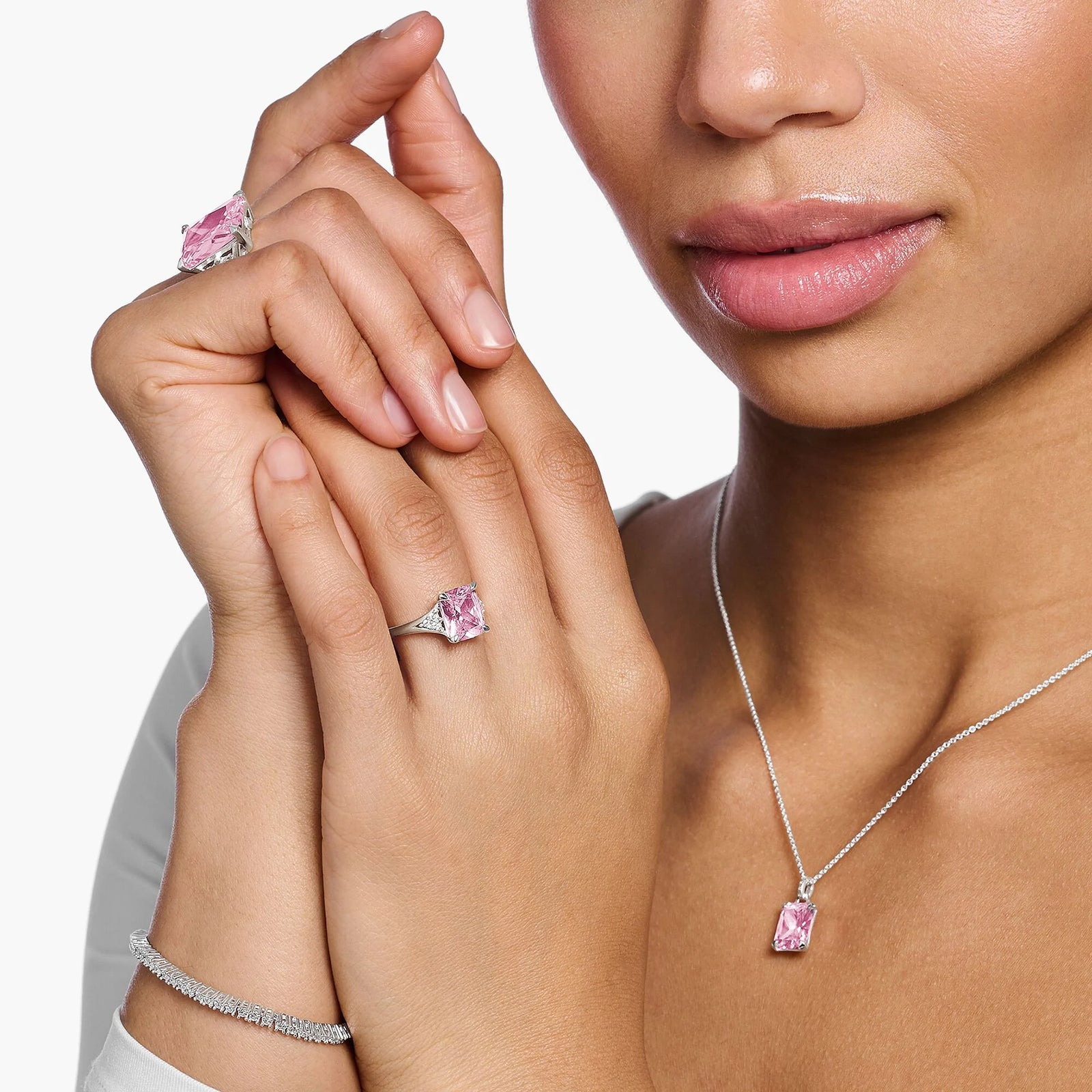 Heritage Pink Silver Cocktail Ring | THOMAS SABO Australia