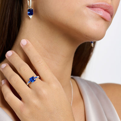 Ring with blue and white stones | THOMAS SABO Australia