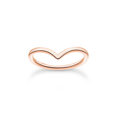 Ring V-shape rose gold | THOMAS SABO Australia