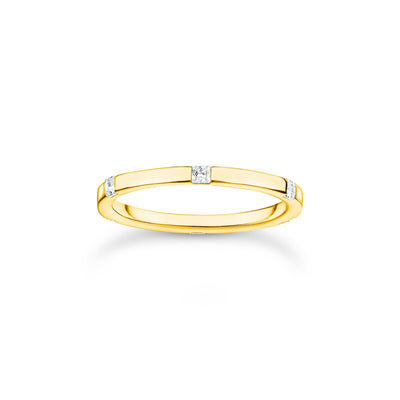 Ring with white stones gold | THOMAS SABO Australia