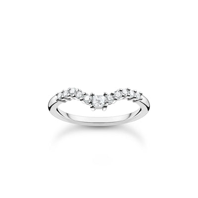 Ring with white stones silver | THOMAS SABO Australia