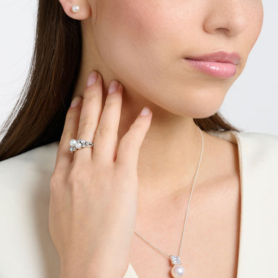 Ring pearls with white stones silver | THOMAS SABO Australia