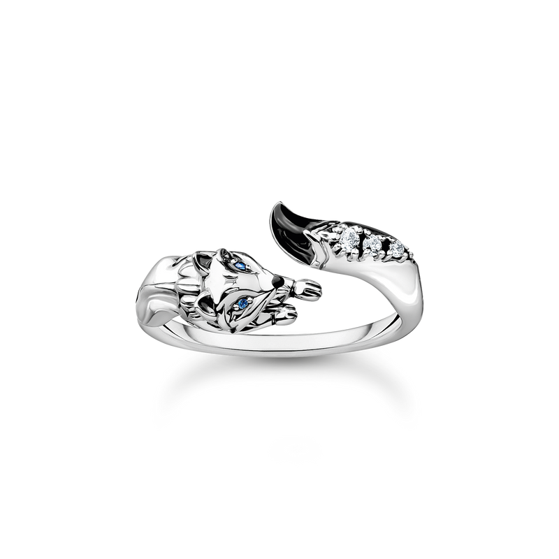 Ring fox with white stones silver | THOMAS SABO Australia
