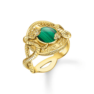 Serpent Green Gold Ring | THOMAS SABO Australia