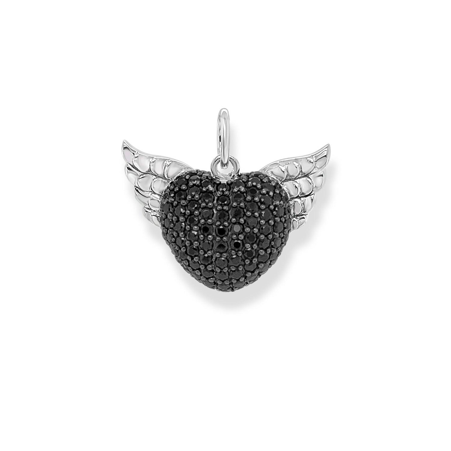 Pendant Winged Heart Black Small | THOMAS SABO Australia