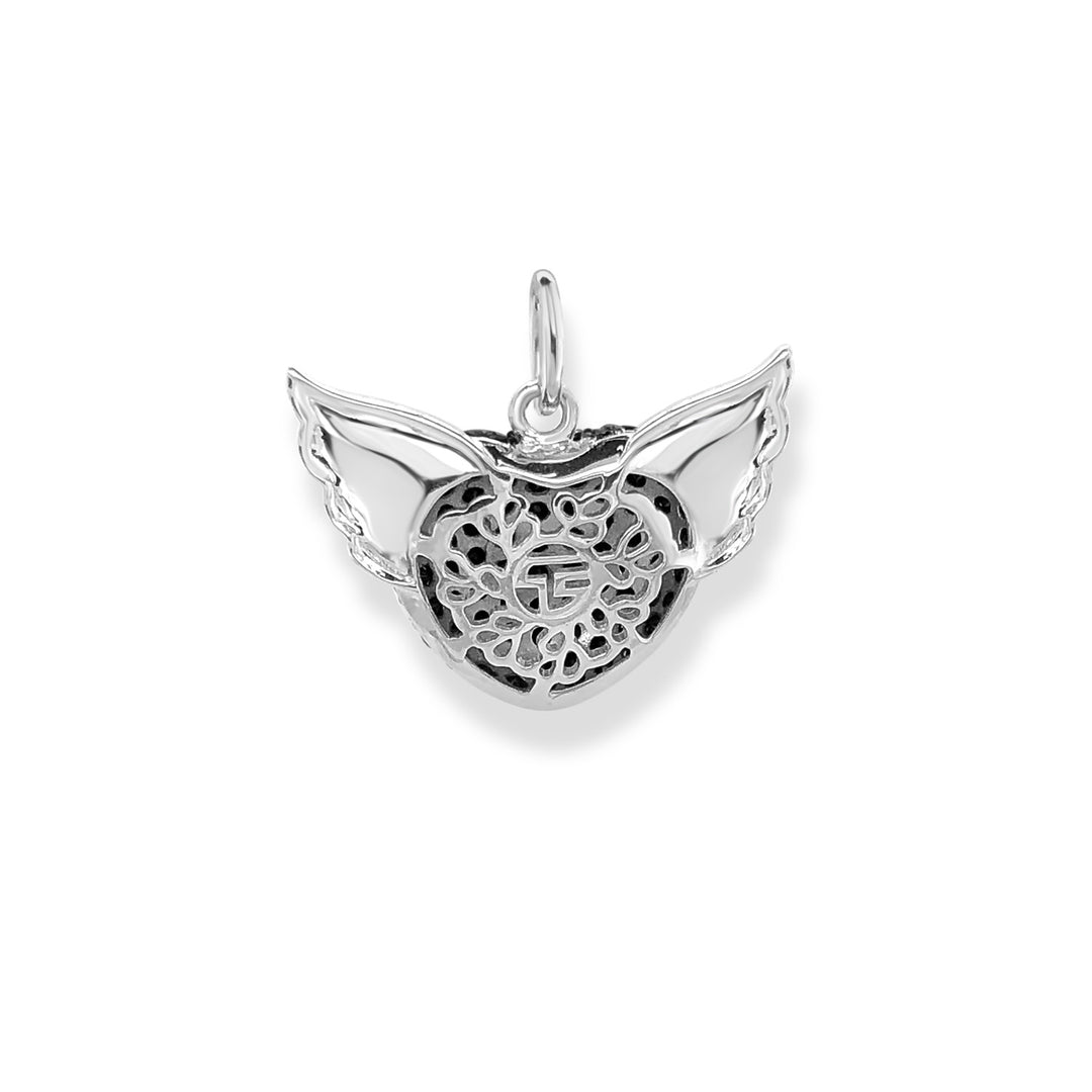 Pendant Winged Heart Black Small | THOMAS SABO Australia