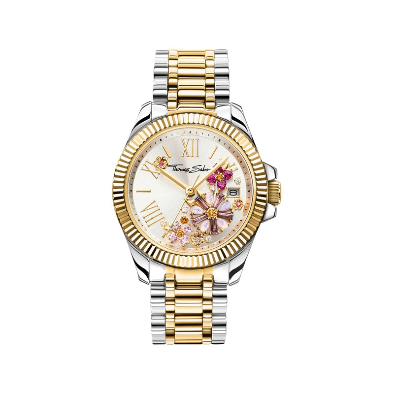 Women’s watch flowers from pink colored stones | THOMAS SABO Australia