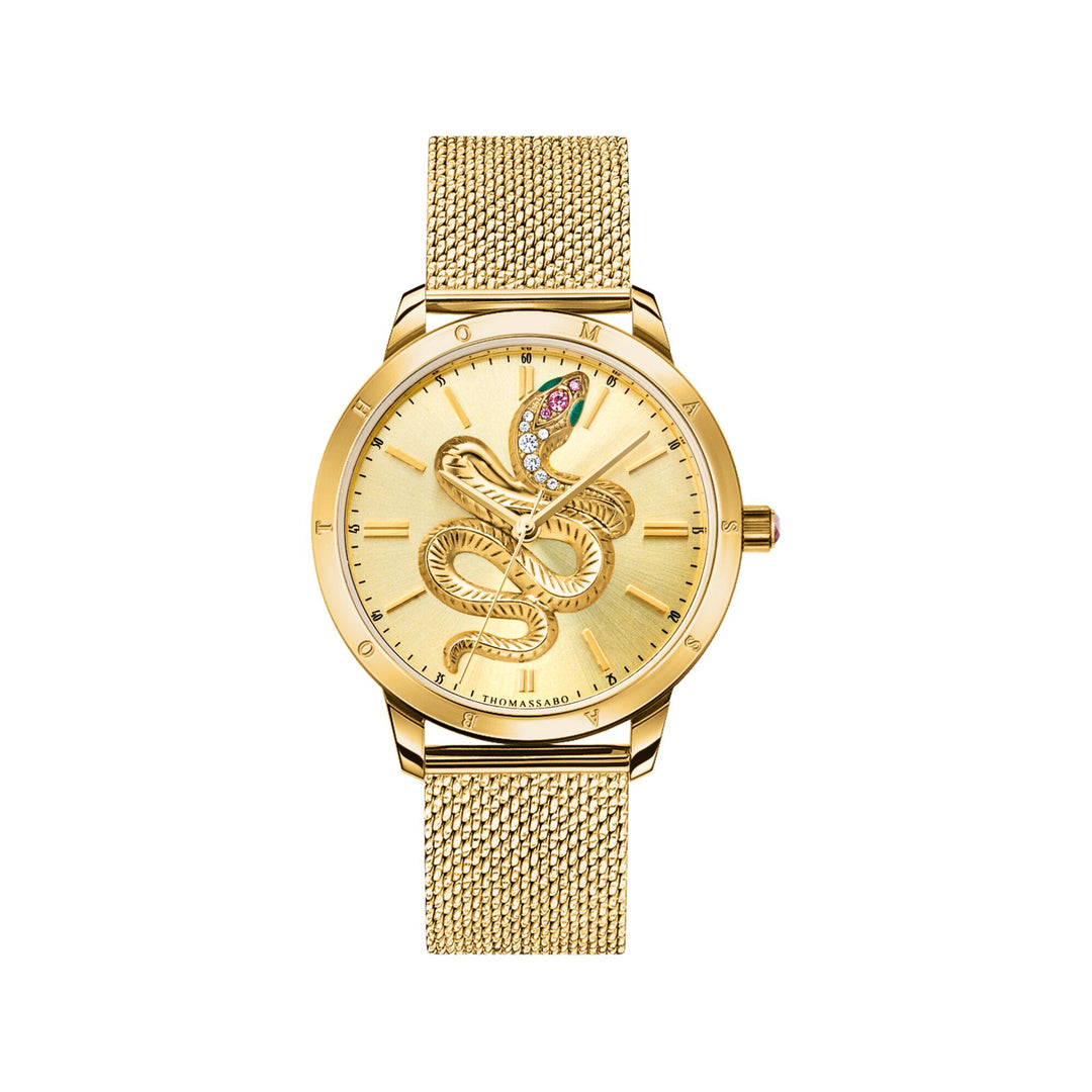 Women’s watch snake in 3D optics gold | THOMAS SABO Australia