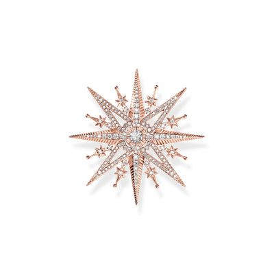 Brooch star with pink stones rose gold | THOMAS SABO Australia