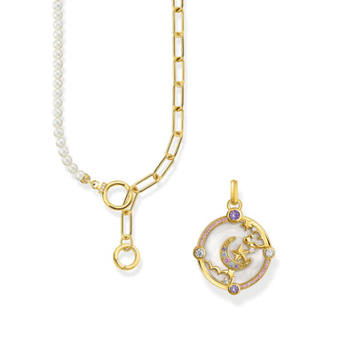 Crescent Moon Pendant with Pearl Chain Necklace | THOMAS SABO Australia